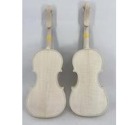 Yinfente Handmade 4/4 Full size White Violin Spruce Top,Flame Maple Back And Sides 4 String Acoustic Violin,For Student,Beginner Unfinished (Guarneri)