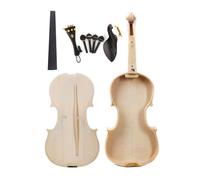 Yinfente Handmade 4/4 Full size White Violin Spruce Top,Flame Maple Back And Sides 4 String Acoustic Violin,For Student,Beginner Unfinished (Unglue Top With Ebony Fittings)