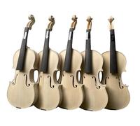 Yinfente Handmade 4/4 Full size White Violin Spruce Top,Flame Maple Back And Sides 4 String Acoustic Violin,For Student,Beginner Unfinished (European Flame Maple)
