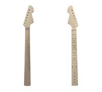 Yinfente Reverse Electric Guitar Neck 22Fret 25.5inch Maple Fretboard Dot Inlay Bolt On Left Hand Guitar Neck Replacement Unfinished