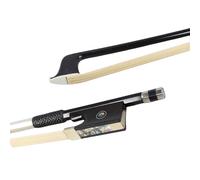 Yinfente Violin Bow 4/4 Carbon Fiber Ebony Frog With Pearl Inlay,Mongolian Horse Hair,Stick&Well Balance 4/4 Violin Bow For All Level Violinists