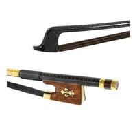 Yinfente Violin Bow, 4/4 Full Size, Carbon Fiber, Snakewood Frog Mongolian Horse Tail Hair, Black