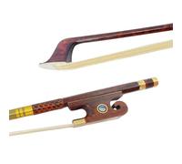 Yinfente Violin Bow 4/4 Full Size Snakewood With Pearl Eye Natural Bow Hair Pernambuco Level, Stiff & Well Balanced,Violin Bow Full Size For Violinists & Fiddlers of All Skill Levels