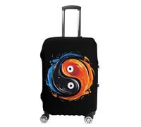 Ying and Yang Feng Shui Taijitu Luggage Cover Travel Suitcase Protector Anti-Scratch Suitcase Cover L