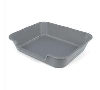 Ying Tutu Extra Large Cat Litter Box, ABS Material, Low Entry, Senior & Multi-Cat, Grey, 24"L x 20"W