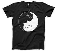 Ying Yang Cat Men's Unisex T-Shirt - black Large