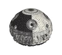 Ying Yang Diagram Printed Double-Layer Waterproof Shower Cap - Reusable Spa & Face Mask Bathing Hat for Travel, Home Care & Beauty Routine