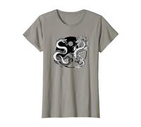 Ying Yang Dragon and Snake, Balance and Harmony T-Shirt, Women, Slate Grey, XX-Large