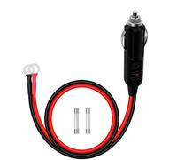 YINGAYOU 14AWG Cigarette Lighter Plug to O Ring 6mm Cigarette Lighter Lead with O Ring Cable Connector with LED 12V 24V 20A, for Automotive Inverters, Air pump, Car Speaker MP3 Power Supply (1 m)