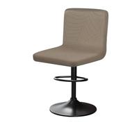 YINGAYOU Bar Stool Covers with Back Bar Stools Slipcovers with Backrest Very Soft Elastic and Easy to Install Wrinkle Resistant, Washable, Dustproof (1, Khaki)