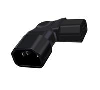 YINGAYOU C14 Male to C13 Female Angle Adapter 250V 10A C14 Male to C13 90 Degree Adapter for Computer, Printer, HDTV, PDU Chassis (Right)