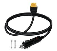 YINGAYOU Cigarette Lighter XT60 Cable 16AWG 15A XT60 Car Charging Cable 12V 24V with LED Indicator Lights 2 Spare Fuses for Car, Solar, Motorcycle (9.8 ft/3 m)