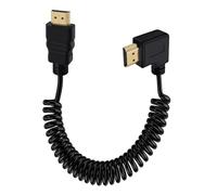 YINGAYOU Coiled HDMI Cable 4K @ 60Hz HDMI Cable High Speed 3D, ARC, Ethernet, for Laptop, Monitor, PS5, PS4, Xbox One, Fire TV, PC (Left, 2 m)