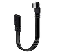 YINGAYOU Flat USB C Extension Cable 90 Degree USB C Male to Female Extension Cable Support Charging and Data 480Mbps 100W 12V 5A for Phones, Laptops, PC (Left Right Bent, 30 cm)