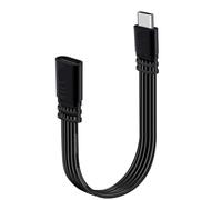 YINGAYOU Flat USB C Extension Cable USB C Male to Female Extension Cable Support Charging and Data 480Mbps 100W 12V 5A for Phones, Laptops, PC (Straight, 50 cm)
