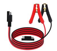 YINGAYOU SAE to Alligator Clip 14AWG 2 Pin Connector to Alligator Clamps 12V 24V 20A with a Polarity Reverser Apply to Car, Motorcycle, Tractor, Ship (3 m/9.8FT)