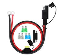 YINGAYOU Sae to O Ring Terminal Harness 10AWG 30A Battery O Ring Connectors for Car Battery Charger 12V 24V for Solar Panel, Motorcycle, Car, RV (10AWG+Fuse, 1FT / 0.3 m)