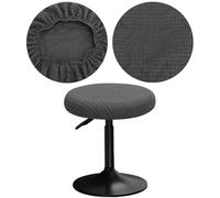 YINGAYOU Stool Covers Round 12-16" Bar Stool Seat Covers Round with Plush Squares, Elastic Soft and Comfortable Are Rich Color That Doesn’t Fade (1, Grey)