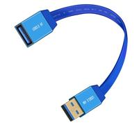 YINGAYOU USB 3.0 Extension Cable Flat 5Gbps Flat USB Male Female Extension Cable 12V 3A for Devices such as Hard Drives, USB Drives, Scanners, Etc (Blue, 0.3 m/1 ft)