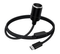 YINGAYOU USB C Male to 12V Car Cigarette Lighter Socket Step Up Car Cigarette Lighter Socket Converter Cable, for Lighters Driving Recorder GPS (USB C, 1.8 m / 5.9 FT)
