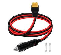 YINGAYOU XT60 to Cigarette Plug 12V 24V Cigarette Lighter to XT60 Cable 14AWG 20A with LED Indicator Lights 2 Spare Fuses for Car, Solar, Motorcycle (16.4FT / 5m)