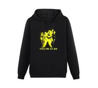 YINGBUFAN Men's Hoody Sweatershirt You Me At Six Suckapunch Photo Officiel Hoody Hommes Black XXL