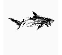 Yingchi Shark Tattoo Sticker Juice Long-Lasting Personality Herbal Semi-Permanent