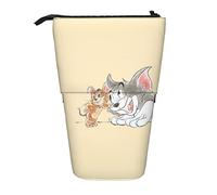YINGD 3Tom and Jerry Pencil Case Expandable Peanuts Organizer Bags Retractable Cute Large Capacity Boy Girl Stationery Pouch Lightweight for School Office f87