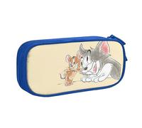 YINGD 3Tom and Jerry Pencil Case Large Capacity Pencil Holder Stationery Case Pen Bags Cute Boys Girls Kids Celebration Black S266