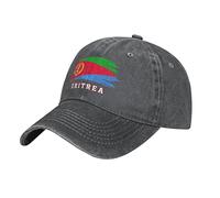 YINGD Adult Cowboy Baseball Cap Eritrea Flag Eritrean Adjustable Sun Hat Breathable Unisex Hat for Men Women
