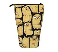 YINGD Adventure Time Pencil Case Expandable Peanuts Organizer Bags Retractable Pen Case Cute Large Capacity Boy Girl Stationery Pouch Lightweight for School Office ci84
