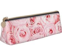 YINGD AI Poppies On Sky Print Leather Pencil Pen Case Triangle Pencil Box Bag Pencil Cases Organizer for Office College School Adult Teen Girl Boy