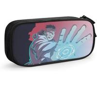 YINGD Alex Louis Armstrong Pencil Bag Large Capacity Double Zipper Pen Bag for Office School Travel-Black SAOE