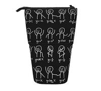YINGD Algebra Dance Funny Graph Figure Mathematics Equation Pencil Case Expandable Peanuts Organizer Bags Retractable Cute Large Capacity Boy Girl Stationery Pouch Lightweight