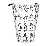 YINGD Algebra Dance Funny Graph Figure Mathematics Equation Pencil Case Expandable Peanuts Pencil Case Retractable Cute Large Capacity Boy Girl Stationery Pouch Lightweight for