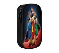 YINGD Alvin and The Chipmunks Pencil Box Multipurpose Pencil Case Cute Pouch Holder Box Game Pen Pouch Bag Organize for Home Office