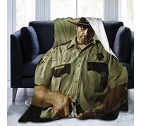 YINGD Andrew Lincoln Blanket Rick Grimes D Print Lamb Blanket Plush Blanket Bedding Decor Blanket for Living Room Bedroom Dorm Decor