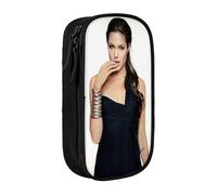 YINGD Angelina Jolie Pencil Case with Velcro Patch Panel - Customizable Emblem Design for Schools, Teams, Events
