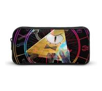 YINGD Animated Gravity Falls Bill Cipher Pencil Case Student Pen Bag Storage Organizer Pencil Case Stationery Bag Office Supplies for Kids and Adult
