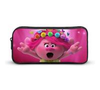 YINGD Animated Trolls World Tour Pencil Case Student Pen Bag Storage Organizer Pencil Case Stationery Bag Office Supplies for Kids and Adult