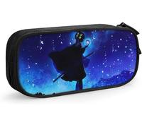 YINGD Anime Nezuko Kamado Anime Pencil Bag Pen Case Box Organizer Pouch Double Zipper Waterproof for Work Office-Black-Demon Slayer Kanao Tsuyuri SAOE