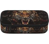 YINGD AQ Swimming African Elephant Print Pencil Case Large Capacity Pencil Case, Big Pen Pouch Stationery Storage Organiser for Teen Girls Boys Adults