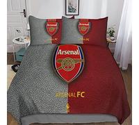 YINGD Arsenal Duvet Cover Set 3D Super Club Printed Bedding Duvet Cover Set 3 Piece Microfibre Soft Bedding Duvet Cover with Zip Closure