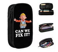 YINGD ATBob The Builder Pencil Case Double Layer Large Capacity for School Can We Fix It Pencil Case Stationery Perfect Gifts