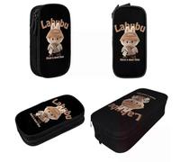 YINGD ATLabubu Nude Have A Good Time Popmart Pencil Cases Pencilcases Pen Holder for Student Big Capacity Bag Students School Stationery