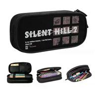 YINGD ATLarge-Capacity Pencil Pouch Silent Hill in My Restless Dreams Office Accessories Double Layer Stationery Bag Women Make Up Bag