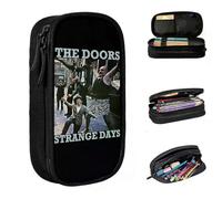 YINGD ATRock The Doors Band Strange Days Pencil Case Double Layer Large-Capacity Kids Pencilcase Suprise Gift