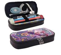 YINGD ATThe Amazing Digital Circus Comedy Leather Pen Bag Brown Pencil Case Holder Student Stationery Pouch Organizer for Kids Teen Adult for School O