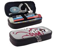 YINGD ATThe Amazing Digital Circus Gangle Leather Pen Bag Brown Pencil Case Holder Student Stationery Pouch Organizer for Kids Teen Adult for School O