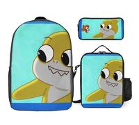 YINGD Baby Shark’s Big Show Backpack School Visionary Set Forward-Thinking Three Piece Combo